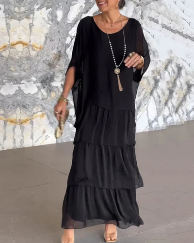 Estrella™ | Loose Maxi Dress with Round Neck