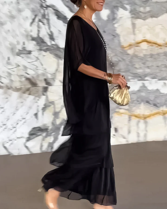 Estrella™ | Loose Maxi Dress with Round Neck