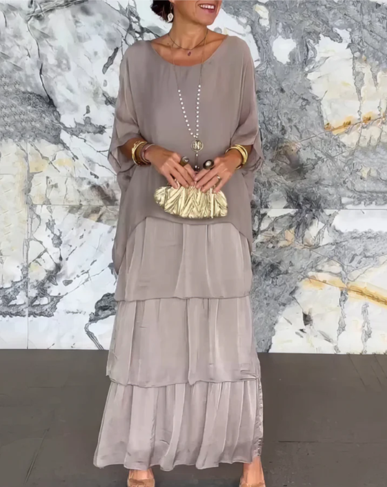 Estrella™ | Loose Maxi Dress with Round Neck