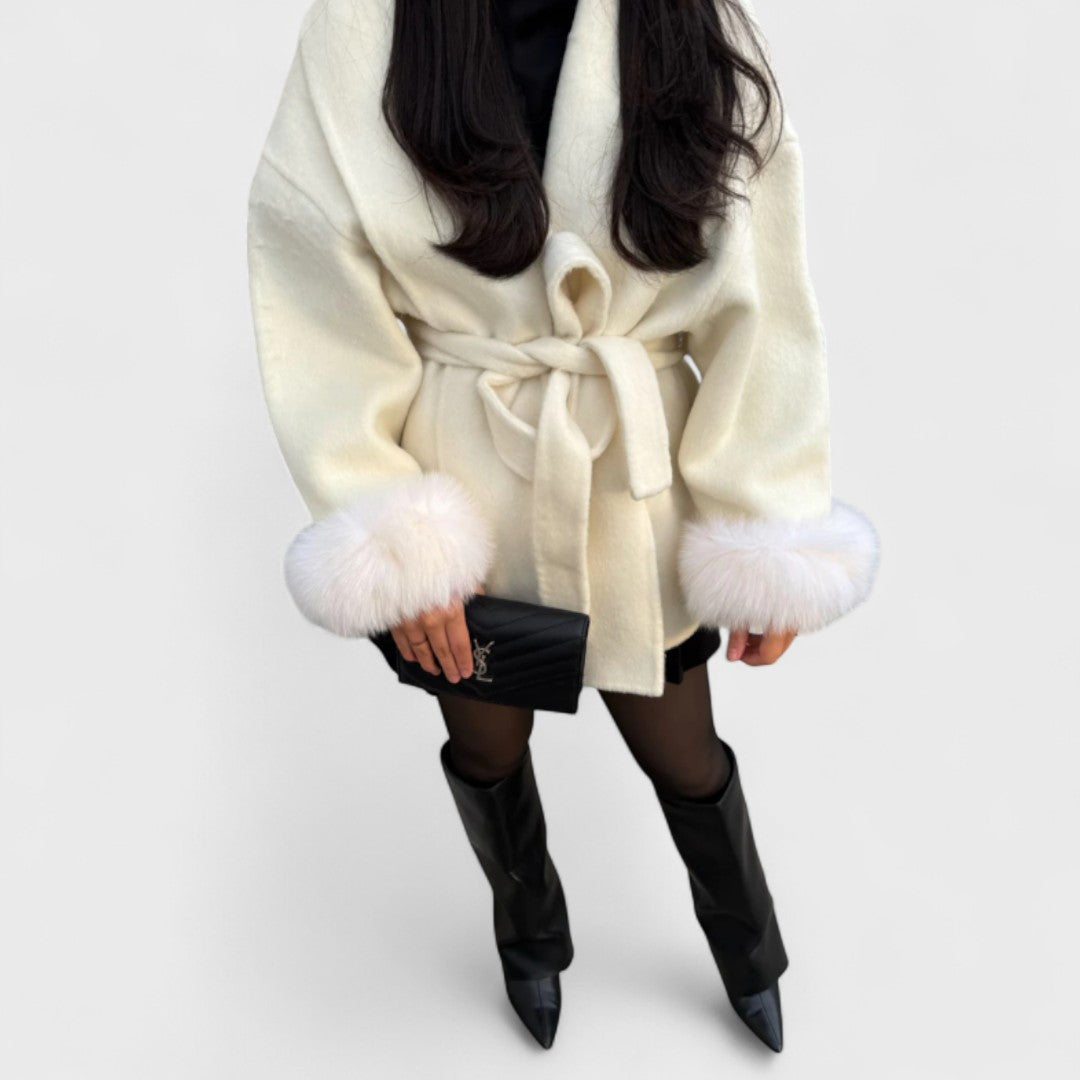 Combat™ | Elegant Coat with Faux Fur Details
