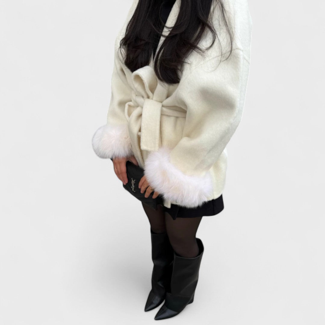 Combat™ | Elegant Coat with Faux Fur Details