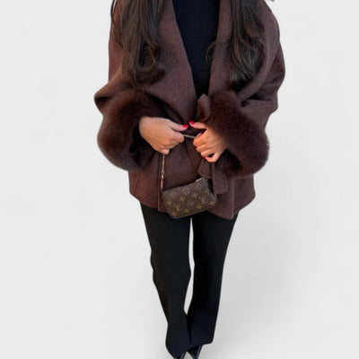 Combat™ | Elegant Coat with Faux Fur Details