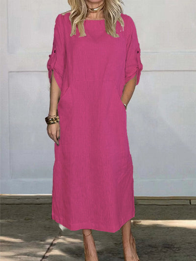 Eva’s Cozy High-Neck Dress