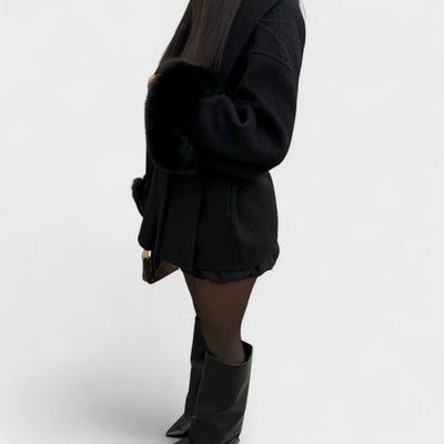 Combat™ | Elegant Coat with Faux Fur Details