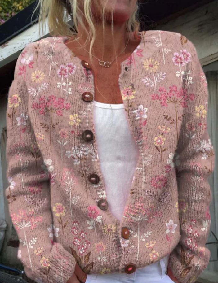 Hebe | Elegant waistcoat with floral print