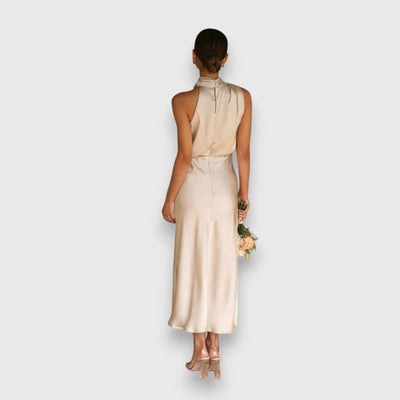 Zenaida™ | Elegant Satin Spring Dress