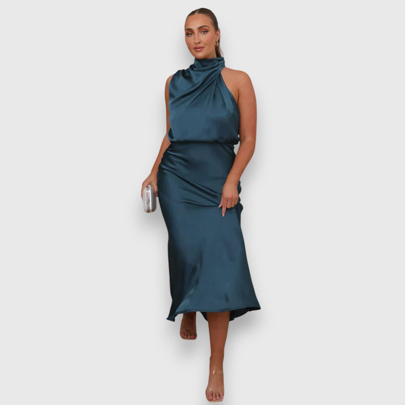 Zenaida™ | Elegant Satin Spring Dress