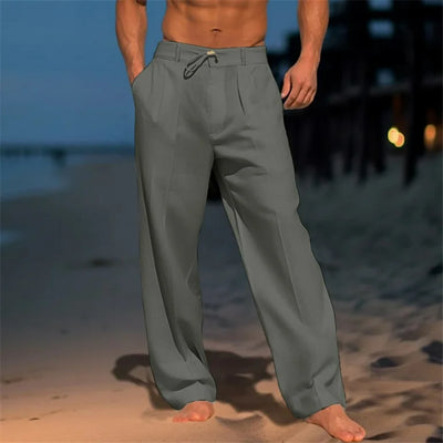 Nathan™ | Plain Cotton Trousers