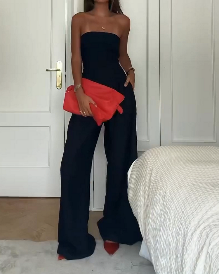 Céleste™ | Stylish Strapless Jumpsuit