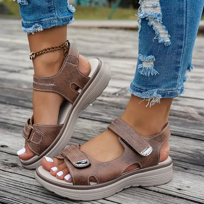 Alia™ | Comfortable Wedge Sandals with Ankle Strap