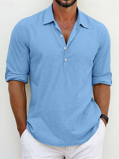 Lorenzo™ | Classic Shirt in Cotton-Linen