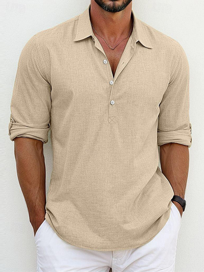 Lorenzo™ | Classic Shirt in Cotton-Linen
