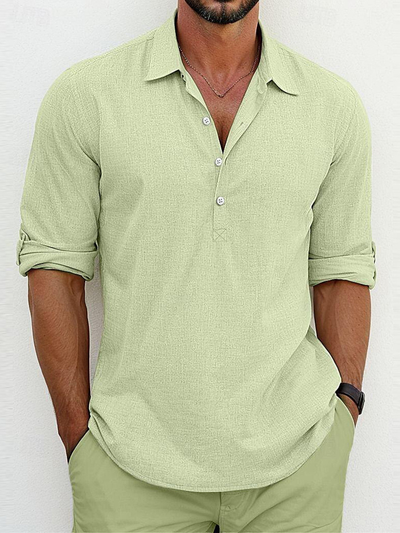 Lorenzo™ | Classic Shirt in Cotton-Linen
