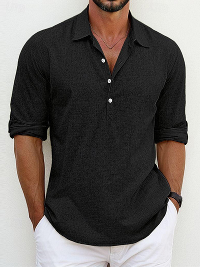 Lorenzo™ | Classic Shirt in Cotton-Linen