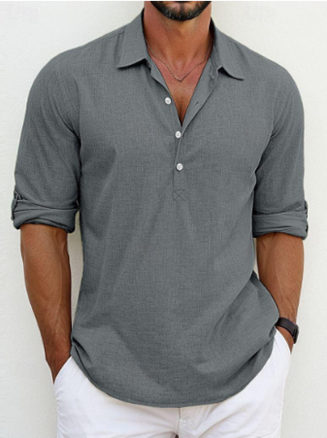Lorenzo™ | Classic Shirt in Cotton-Linen