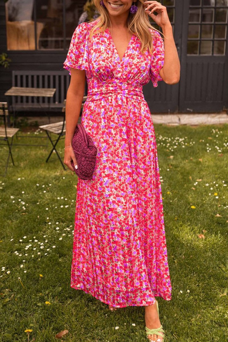 Pauline - Long Floral Print Dress