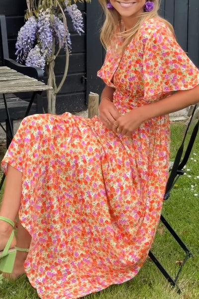 Pauline - Long Floral Print Dress