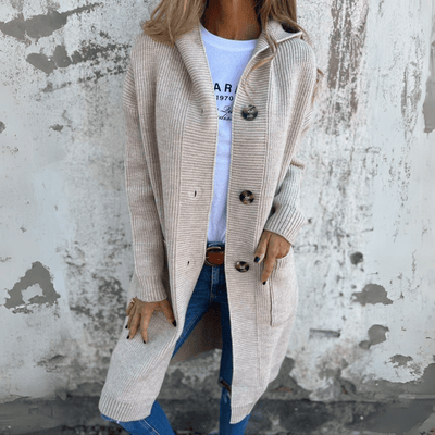 Lorène™ | Elegant Long Spring Cardigan