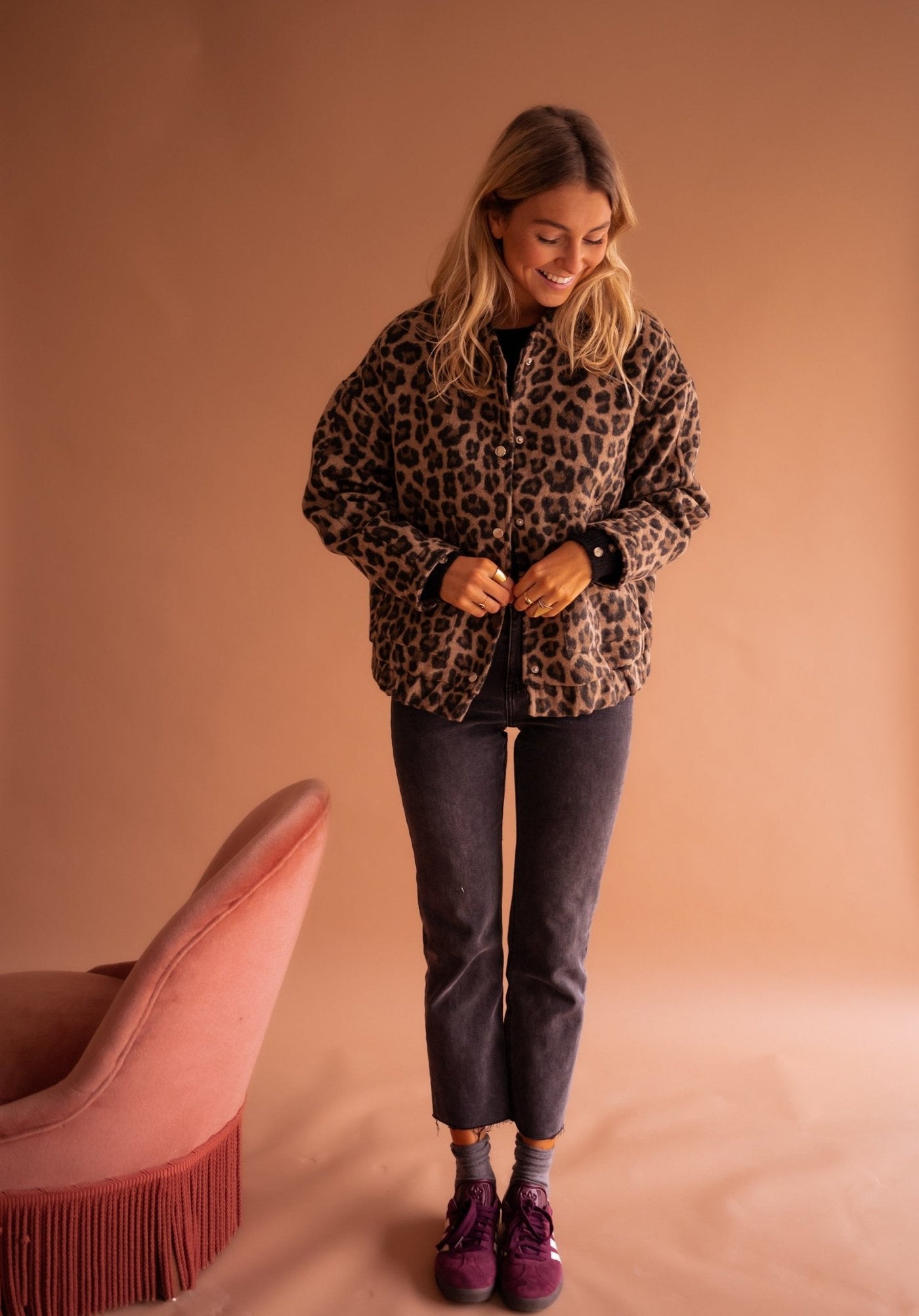 Luna™ | Trendy Jacket with Leopard Print