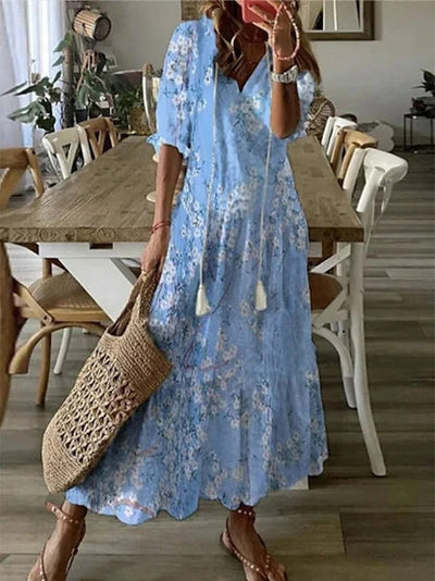Ava™ | Elegant Boho Dress with Tummy Coverage