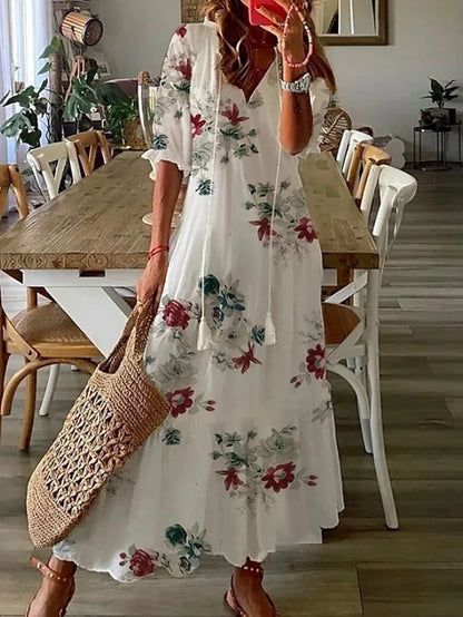 Ava™ | Elegant Boho Dress with Tummy Coverage