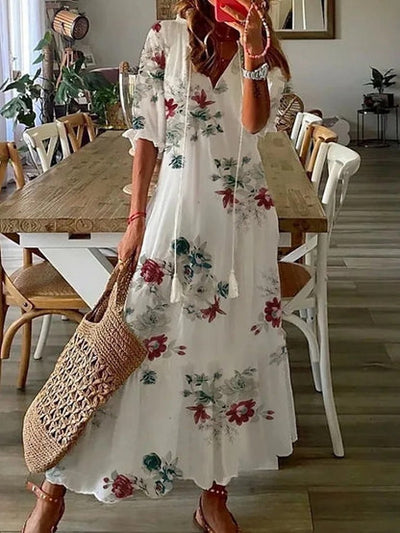 Ava™ | Elegant Boho Dress with Tummy Coverage