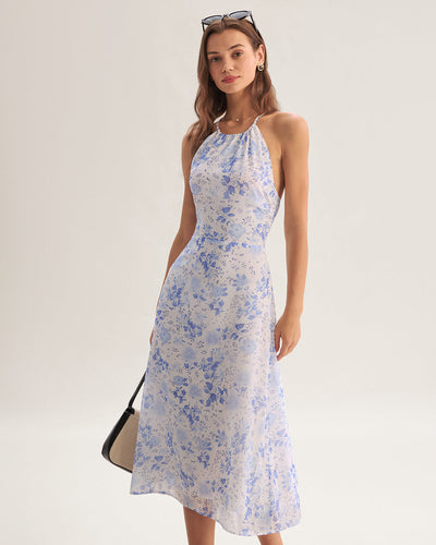 Riha™ | Floral Halter Midi Dress