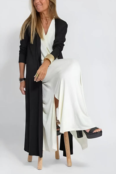 Ega™ | Elegant Long Dress + Matching Cardigan