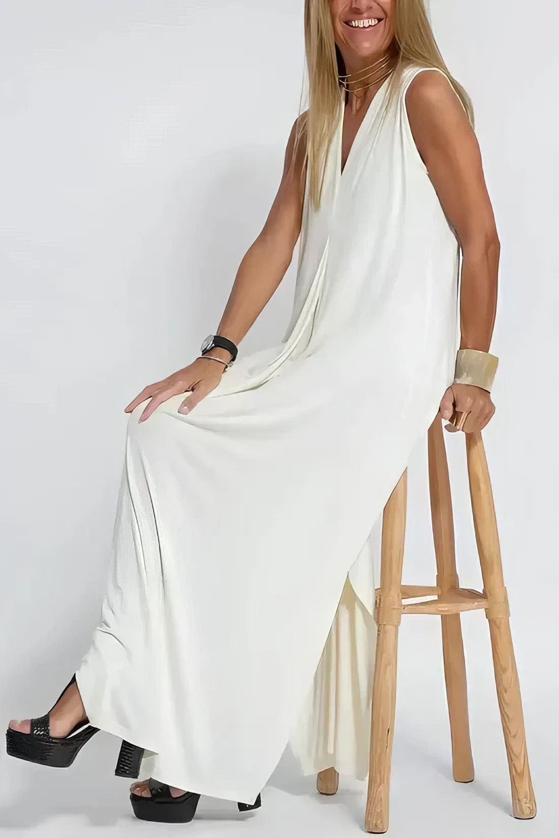 Ega™ | Elegant Long Dress + Matching Cardigan