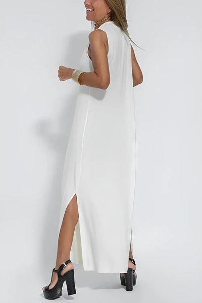 Ega™ | Elegant Long Dress + Matching Cardigan