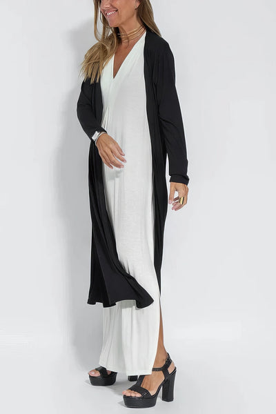 Ega™ | Elegant Long Dress + Matching Cardigan