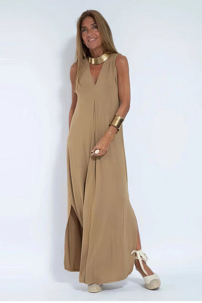 Ega™ | Elegant Long Dress + Matching Cardigan