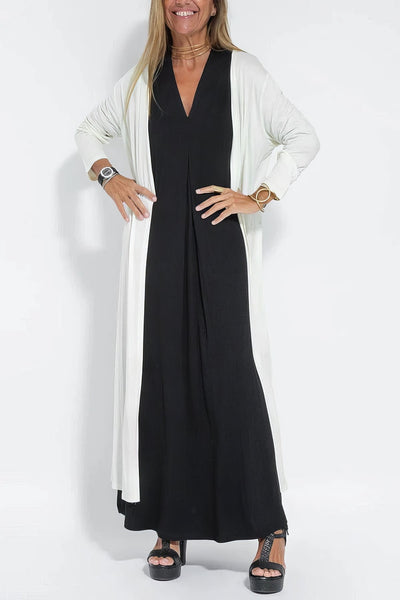 Ega™ | Elegant Long Dress + Matching Cardigan