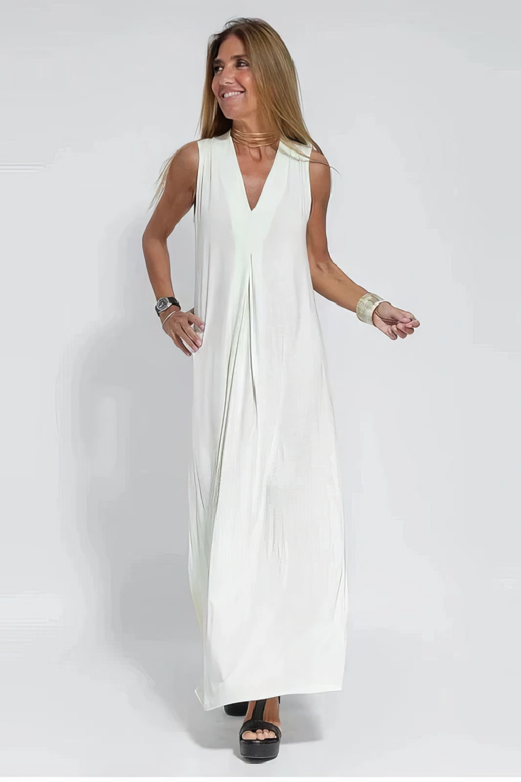Ega™ | Elegant Long Dress + Matching Cardigan